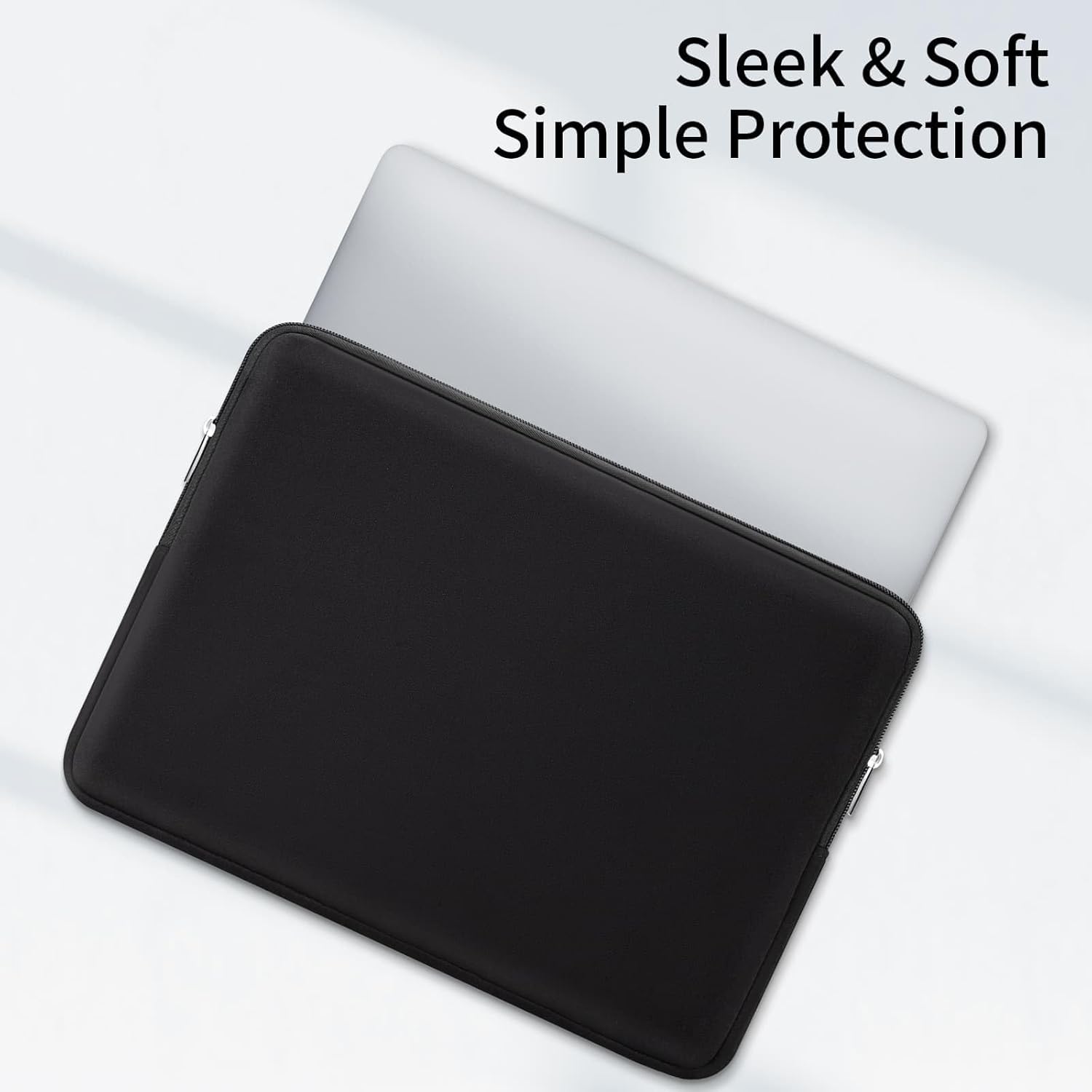 Husa de protectie pentru laptop de 14 inch, husa de protectie moale si ingrosata cu fermoar, geanta pentru computer, compatibila cu laptopuri de 14 inch, Chromebookuri, tablete si ultrabookuri (negru)