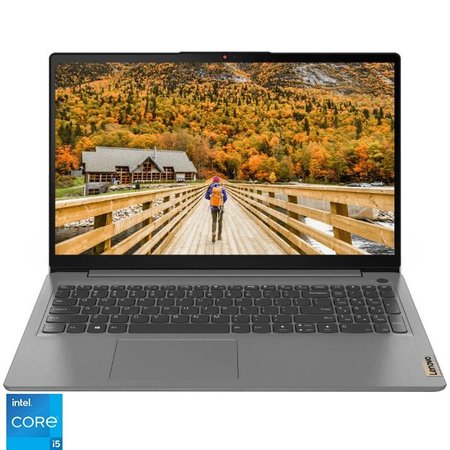 Laptop Lenovo IdeaPad 3 15ITL6 cu procesor Intel® Core™ i5-1155G7 pana la 4.5 GHz, 15.6" Full HD, 16GB, 512GB SSD, Intel® Iris® Xe Graphics, No OS, Arctic Grey