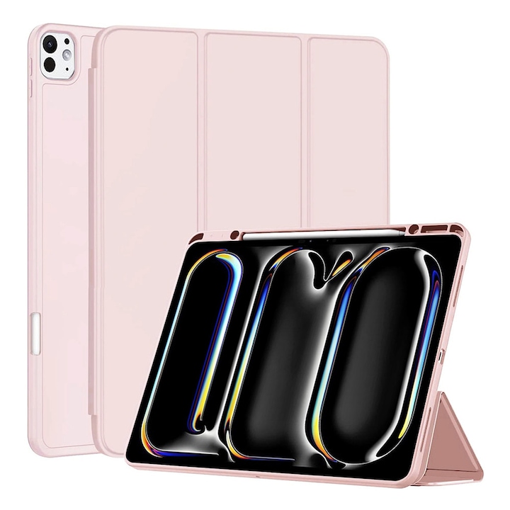 Husa Cu Grad Ridicat de Protectie pentru iPad Pro 13 2024, G29, TPU, Soft Rose