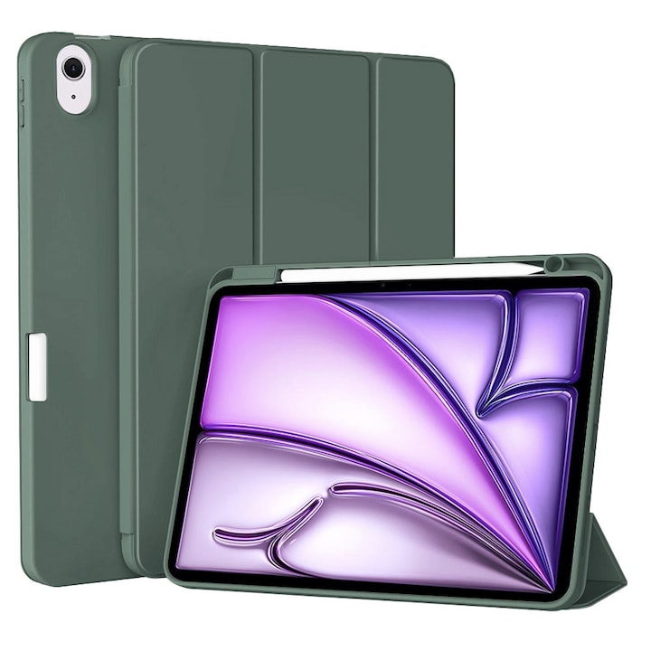 Husa Cu Grad Ridicat de Protectie pentru iPad Air 11 2024/Air 11 2025, G48, TPU, Green Forest