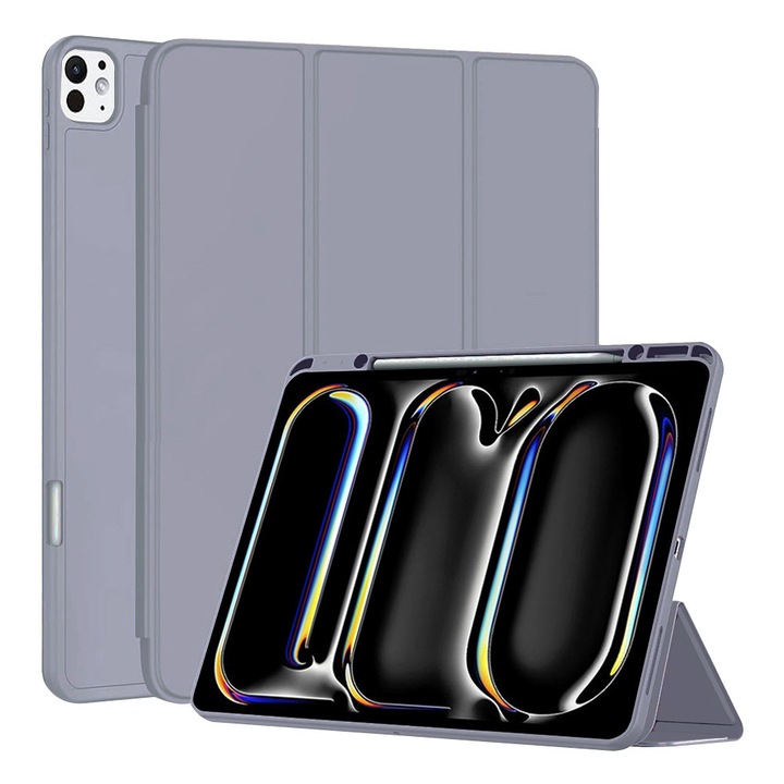 Husa Cu Grad Ridicat de Protectie pentru iPad Pro 13 2024, G33, TPU, Berry Purple