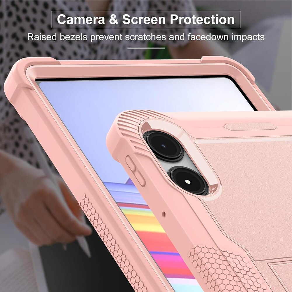 Husa Cu Grad Ridicat de Protectie pentru Xiaomi Redmi Pad Pro/Redmi Pad Pro 5G/Poco Pad + Folie, G55, Hard Plastic, Strawberry Gold