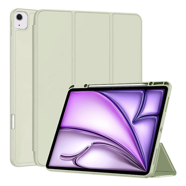 Husa Cu Grad Ridicat de Protectie pentru iPad Air 13 2024/Air 13 2025, G31, TPU, Matcha Green Forest