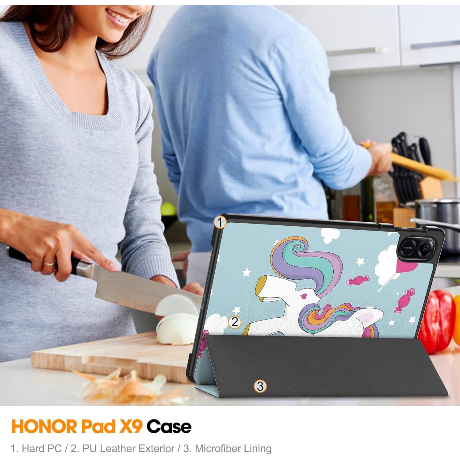 Husa Cu Grad Ridicat de Protectie pentru Honor Pad X8a, G63, MicroTwine, Unicorn