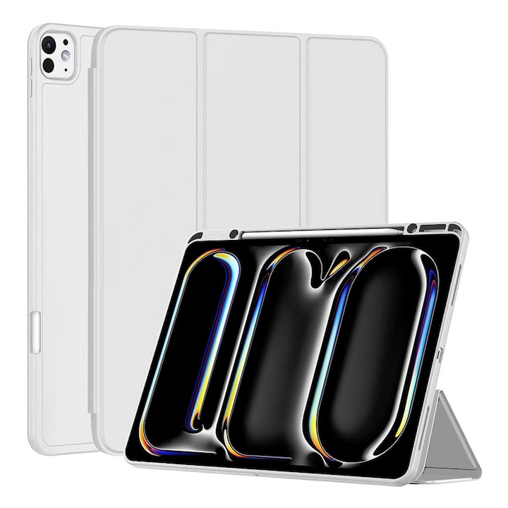 Husa Cu Grad Ridicat de Protectie pentru iPad Pro 13 2024, G28, TPU, Titanium Grey