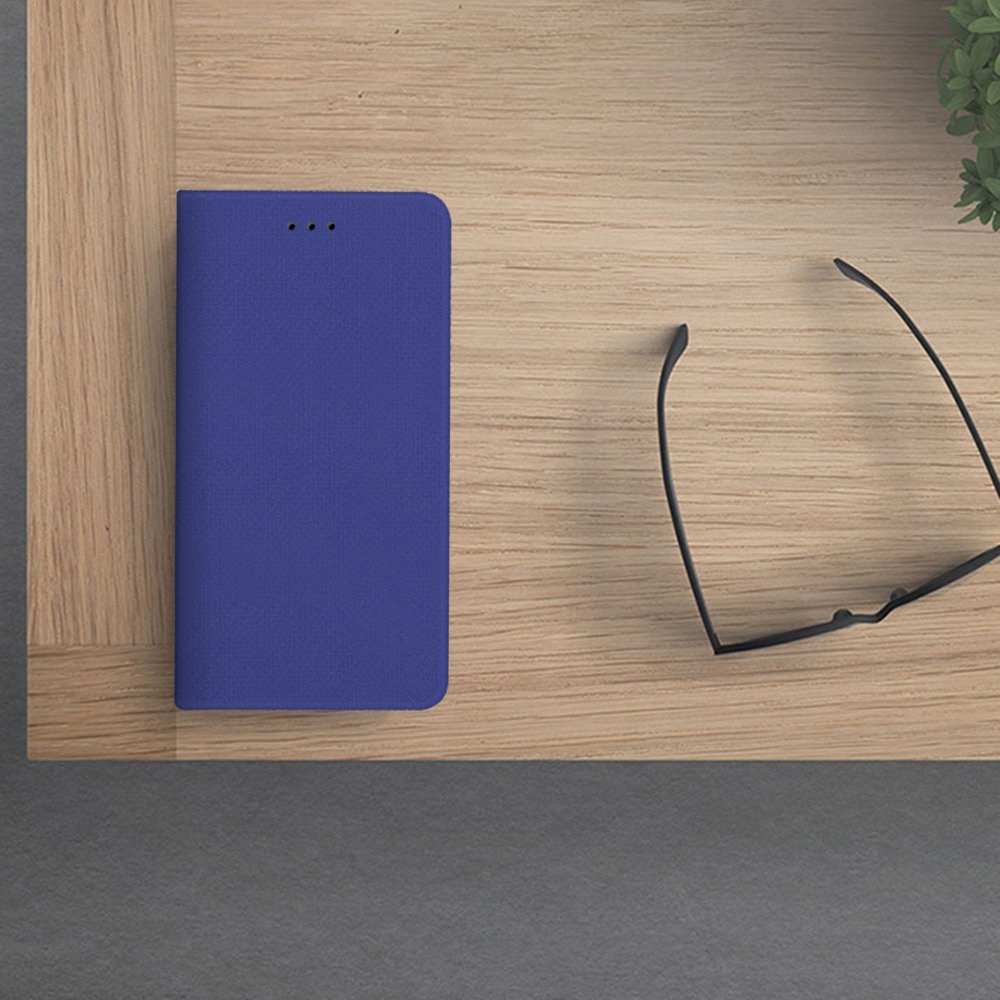 Husa G-Tech tip carte Compatibil cu Xiaomi Redmi 9, premium book, inchidere magnetica, buzunar card, Albastru