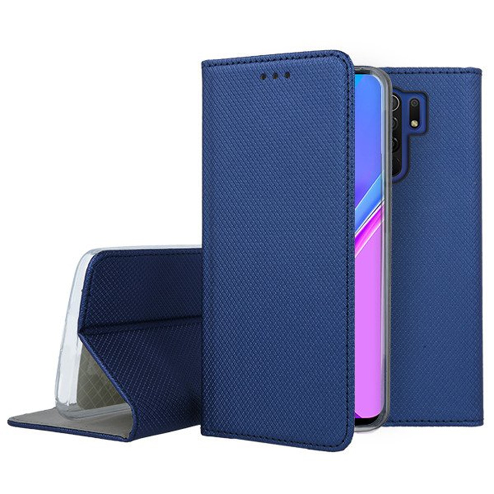 Husa G-Tech tip carte Compatibil cu Xiaomi Redmi 9, premium book, inchidere magnetica, buzunar card, Albastru