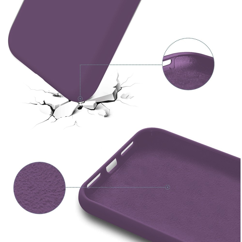 Husa CASEY STUDIOS™ compatibila cu iPhone 13 Mini, Soft Silicone Premium, Microfibra in Interior, Light Purple, de Protectie, Ultra Slim, pentru Incarcare Wireless, Margini Ridicate de Protectia Ecranului si a Camerelor