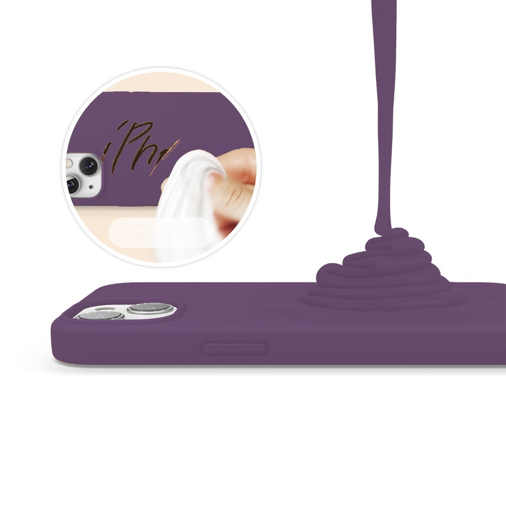 Husa CASEY STUDIOS™ compatibila cu iPhone 13 Mini, Soft Silicone Premium, Microfibra in Interior, Light Purple, de Protectie, Ultra Slim, pentru Incarcare Wireless, Margini Ridicate de Protectia Ecranului si a Camerelor