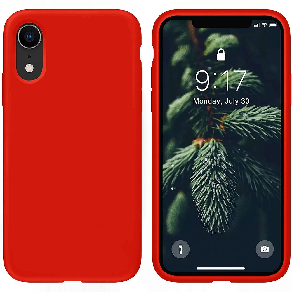 Husa CASEY STUDIOS™ pentru Apple iPhone XR, Soft Silicone Premium, Microfibra in Interior, Red, de Protectie, Ultra Slim, pentru Incarcare Wireless, Margini Ridicate pentru Protectia Ecranului si a Camerelor