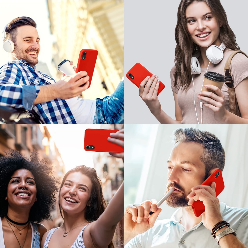 Husa CASEY STUDIOS™ pentru Apple iPhone XR, Soft Silicone Premium, Microfibra in Interior, Red, de Protectie, Ultra Slim, pentru Incarcare Wireless, Margini Ridicate pentru Protectia Ecranului si a Camerelor