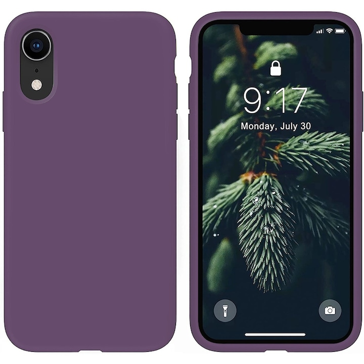 Husa CASEY STUDIOS™ pentru Apple iPhone XR, Soft Silicone Premium, Microfibra in Interior, Light Purple, de Protectie, Ultra Slim, pentru Incarcare Wireless, Margini Ridicate pentru Protectia Ecranului si a Camerelor