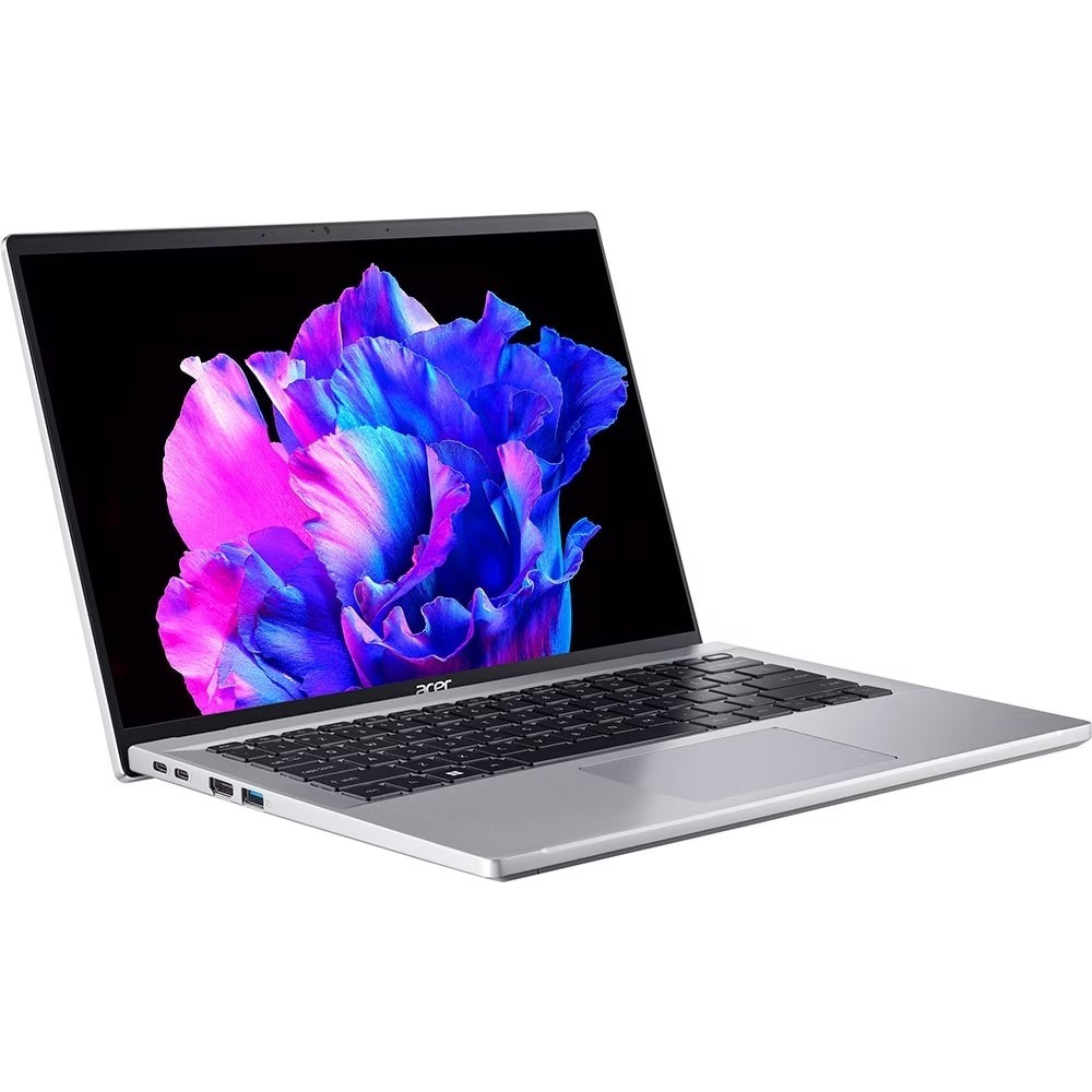 Laptop ACER Swift Go 14 OLED SFG14-71-72U8, Intel Core i7-13700H pana la 5GHz, 14" 2.8K, 16GB, SSD 1TB, Intel Iris Xe, Windows 11 Home, Argintiu
