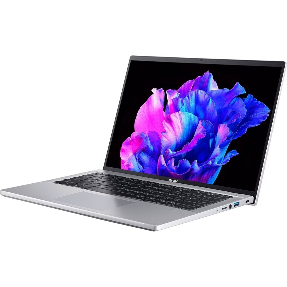 Laptop ACER Swift Go 14 OLED SFG14-71-72U8, Intel Core i7-13700H pana la 5GHz, 14" 2.8K, 16GB, SSD 1TB, Intel Iris Xe, Windows 11 Home, Argintiu