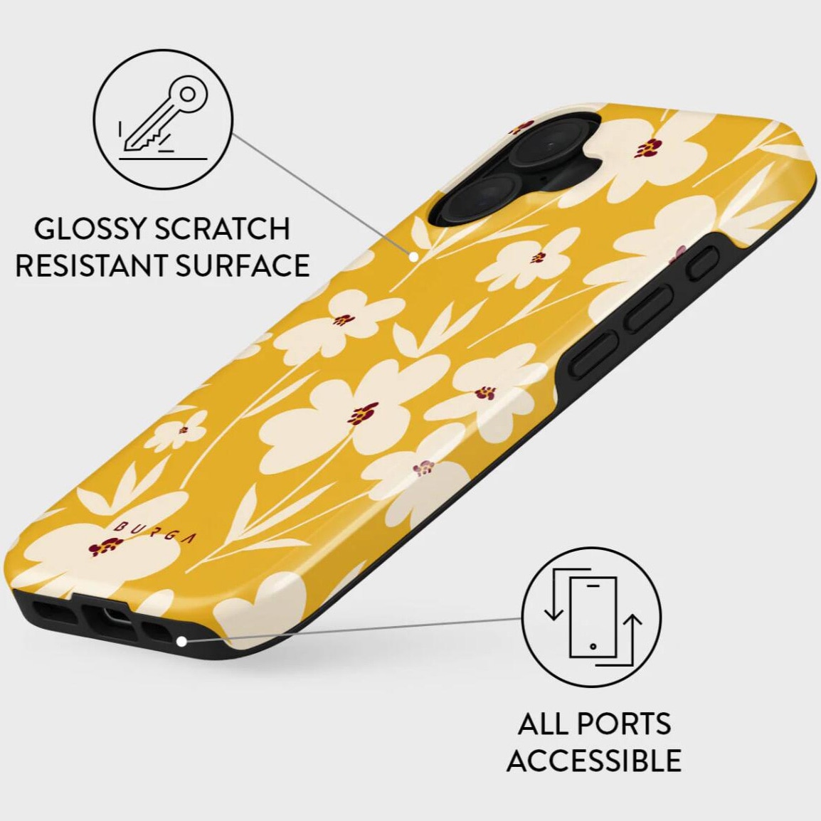 Husa de protectie Burga Dual Layer Sunday Market pentru iPhone 16