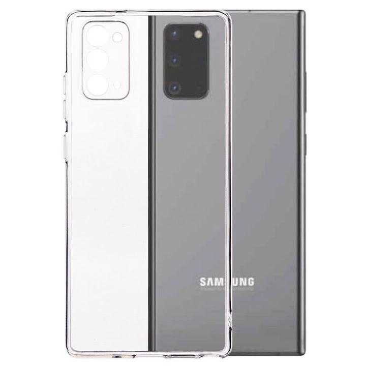 Husa iSlim pentru Samsung Note 20 - TPU Silicon gel, UltraSlim, Gekko - Transparenta