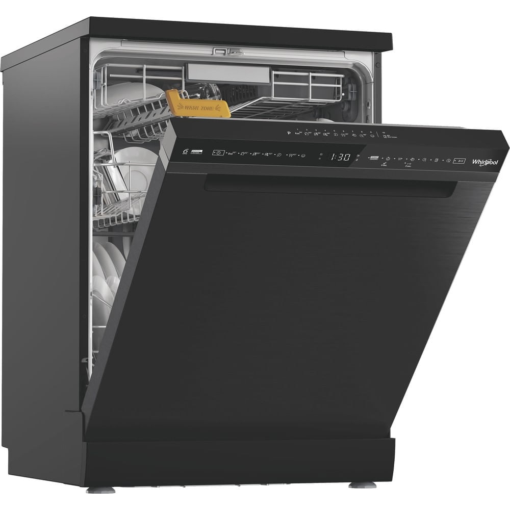 Masina de spalat vase, Whirlpool W8F HS61BS, independenta, 8 programe, 15 seturi de vase, (A), Negru