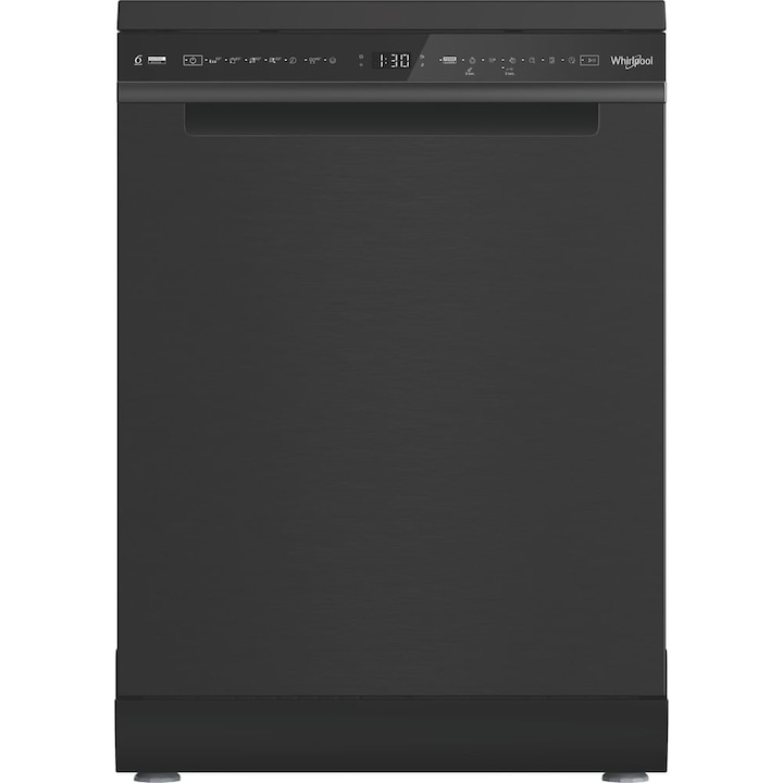 Masina de spalat vase, Whirlpool W8F HS61BS, independenta, 8 programe, 15 seturi de vase, (A), Negru