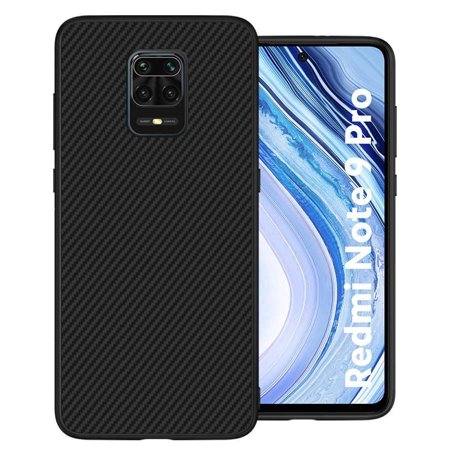 Husa pentru Xiaomi Redmi Note 9 Pro - Silicon, ultraslim, decupaje camera, suprafata mata - Gekko Carbon Skin