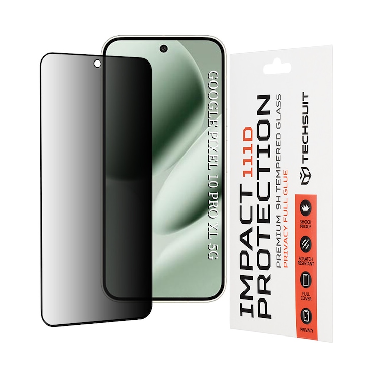 Folie telefon 111D Privacy Full Glue Google Pixel 10 Pro XL Negru