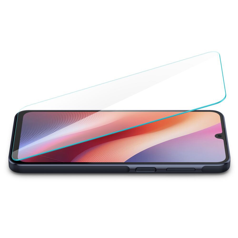 Folie telefon, Spigen, set 2 pack, sticlă securizată, transparent
