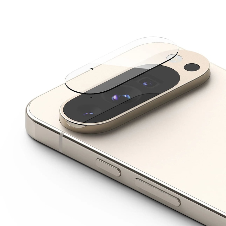 Folie telefon Ringke pentru Google Pixel 9 Pro, set 3 bucăți, sticlă securizată, transparent