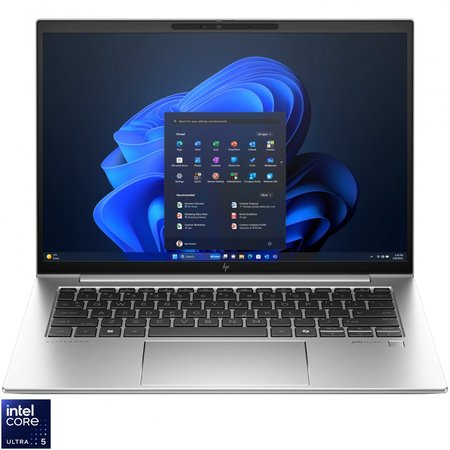 Laptop HP EliteBook 840 G11 cu procesor Intel® Core™ Ultra 5-125U pana la 4.3GHz, 14'', WUXGA, 16GB DDR5 RAM, 512GB SSD, Intel® Graphics, Windows 11 Pro, Silver