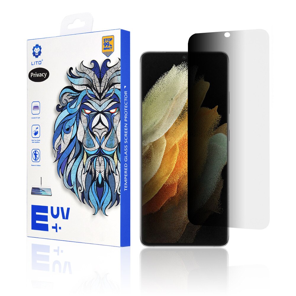 Folie pentru Samsung Galaxy S21 Ultra, Full display, Sticla, Lito, Privacy