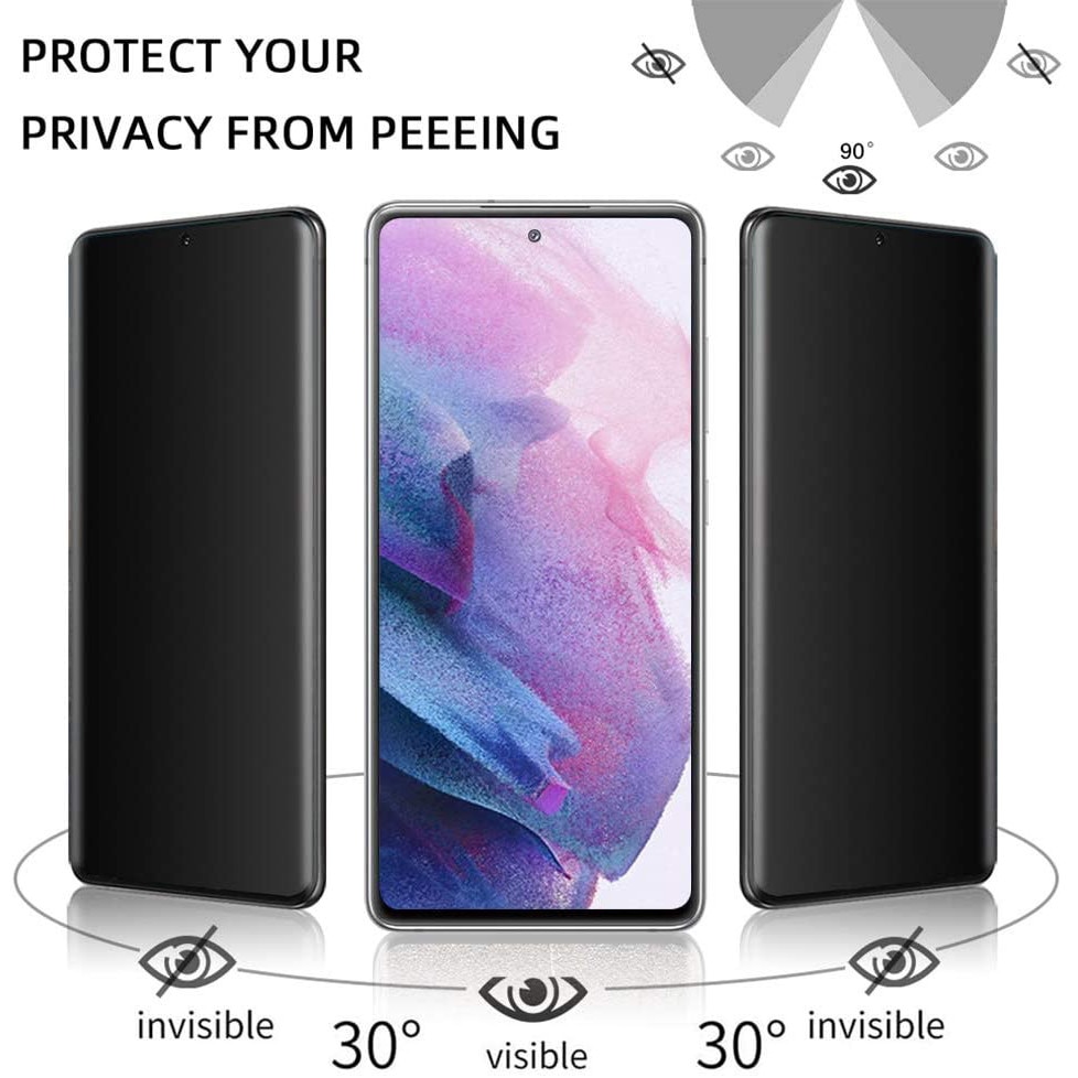 Folie pentru Samsung Galaxy S21 Ultra, Full display, Sticla, Lito, Privacy