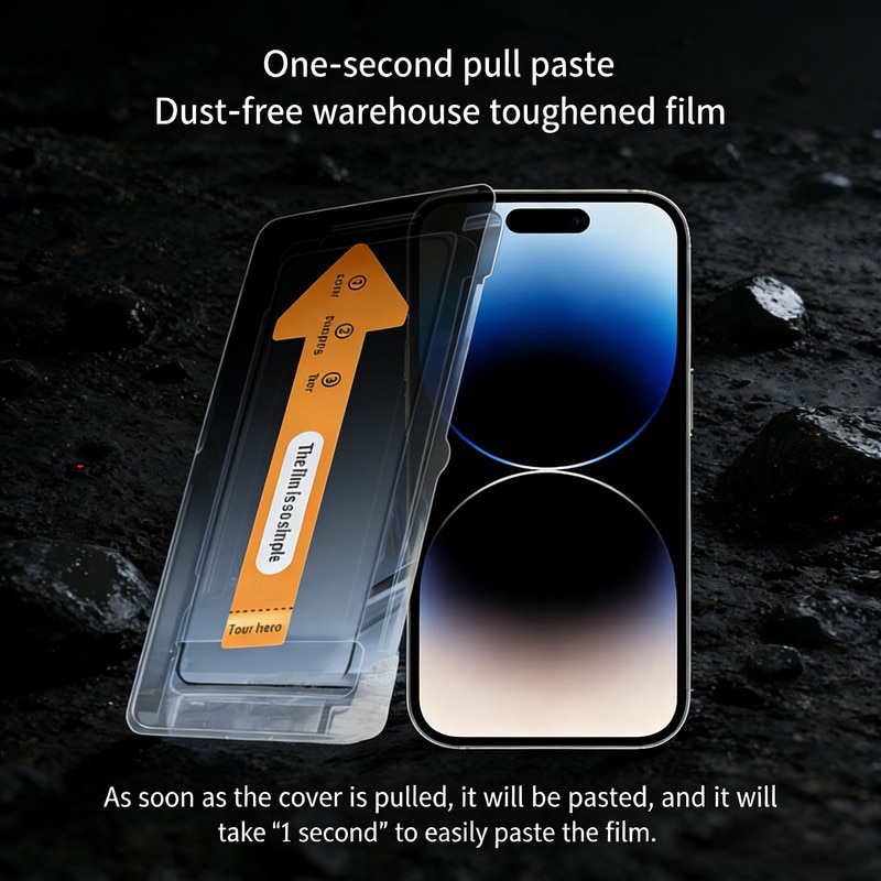 Folie Sticla Privacy, Set 2 bucati, sticla temperata 9H+, anti-amprente, pentru iPhone 15/16