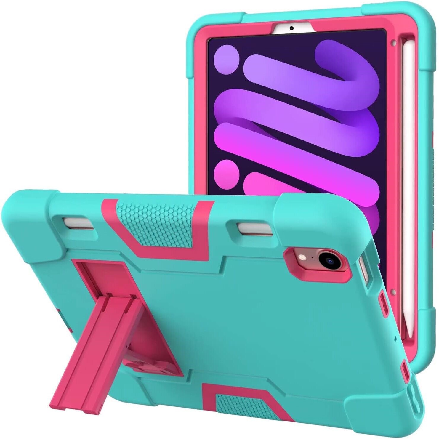 Husa iPad Mini 6 8,3", cu suport si suport pentru creion, Mint