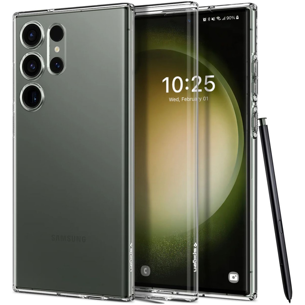 Carcasa Spigen Liquid Crystal compatibila cu Samsung Galaxy S23 Ultra Space Crystal