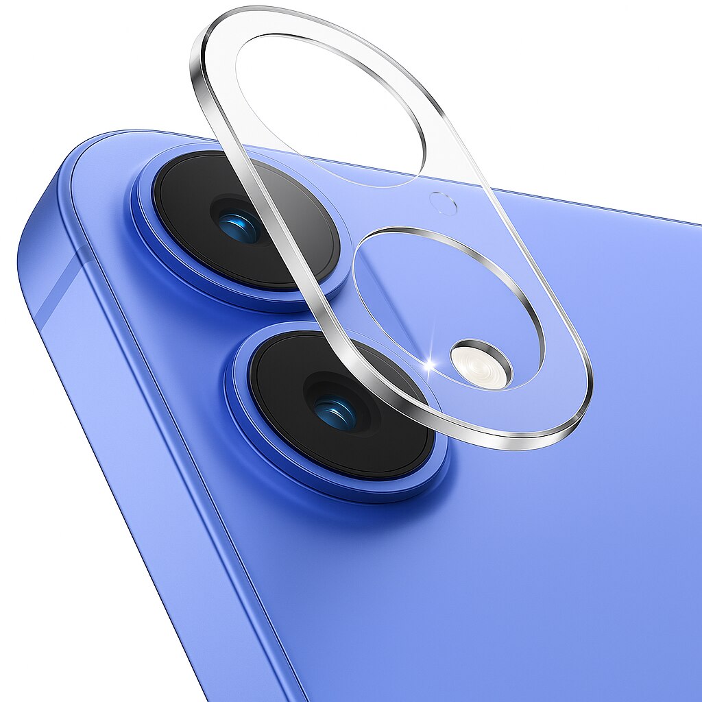 Folie protectie camera pentru iPhone 16, XGSM, transparenta, duritate 9H, set instalare