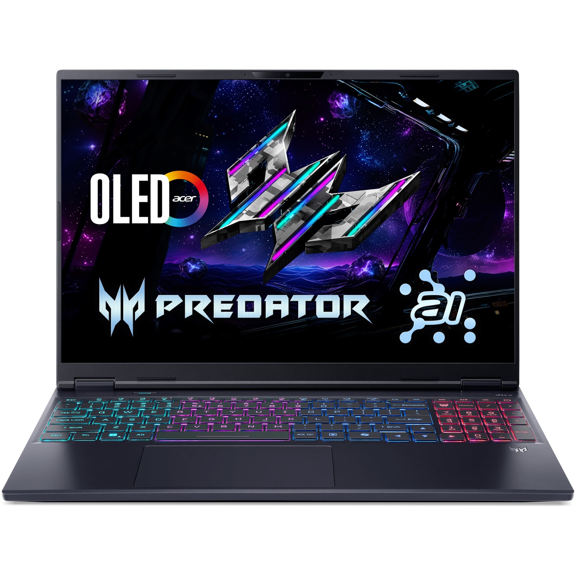 Laptop Gaming Acer Predator Helios Neo 16S AI OLED PHN16S-71-77YM, 16 inches (40,64 cm), Acer CineCrystal™ WQXGA OLED 240Hz display with 100% DCI-P3 / Adobe-RGB color space coverage, 2560 x 1600, 16:10, Intel® Core™ Ultra 7 Processor 255HX, 2.4 GHz ba