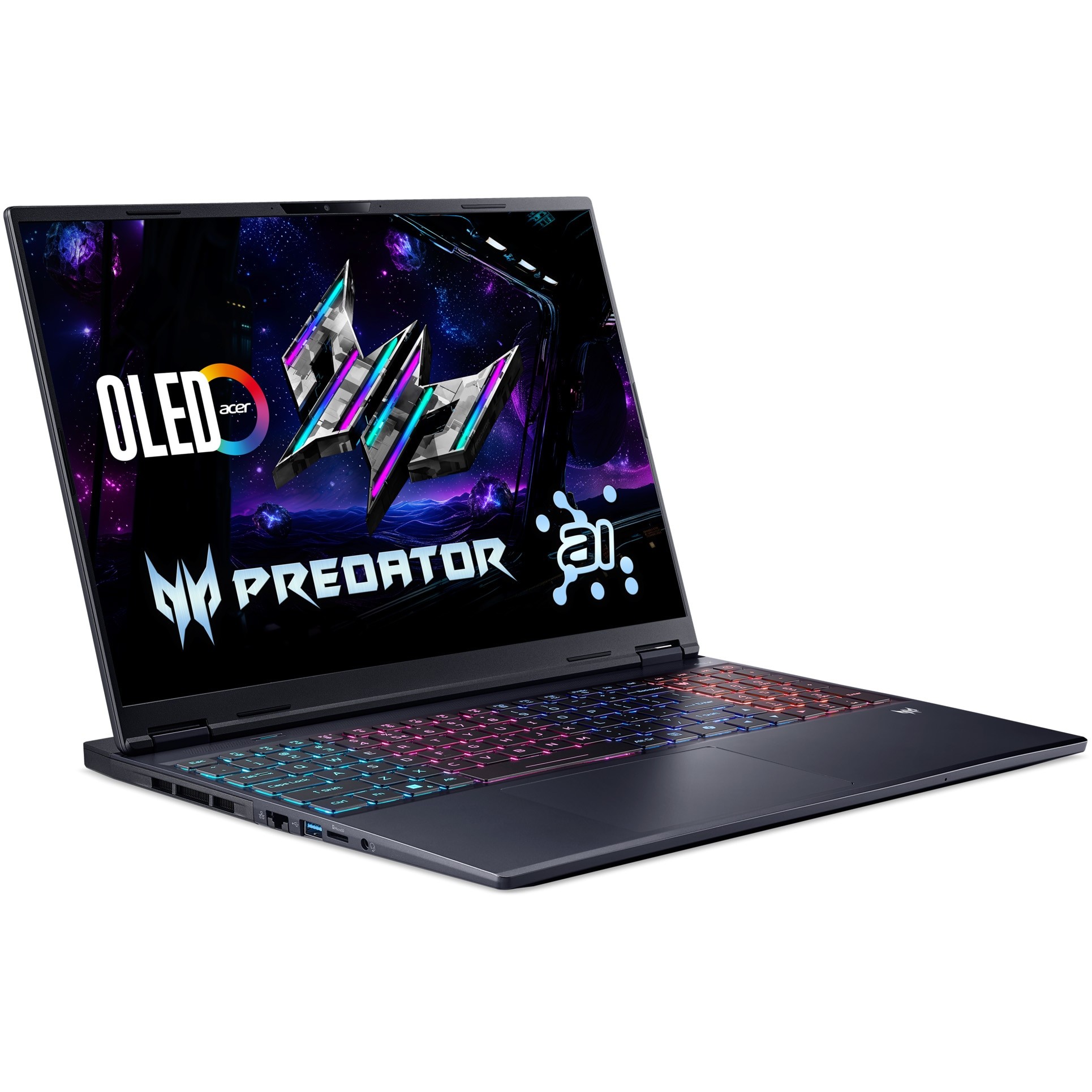 Laptop Gaming Acer Predator Helios Neo 16S AI OLED PHN16S-71-77YM, 16 inches (40,64 cm), Acer CineCrystal™ WQXGA OLED 240Hz display with 100% DCI-P3 / Adobe-RGB color space coverage, 2560 x 1600, 16:10, Intel® Core™ Ultra 7 Processor 255HX, 2.4 GHz ba