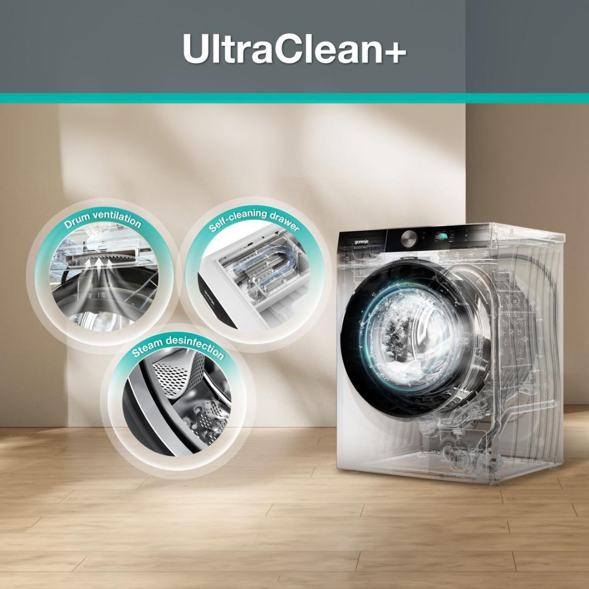 Mașină de spălat Gorenje WG814A5P5, 10 kg, 1400 rpm, Wi-Fi, Clasa energetică A