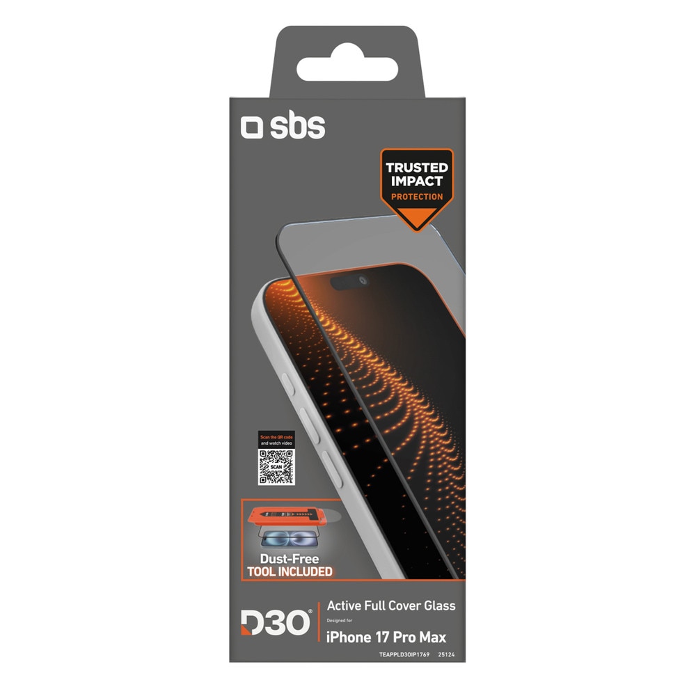 Folie sticla securizata SBS D3O compatibila cu iPhone 17 Pro Max, Transparent
