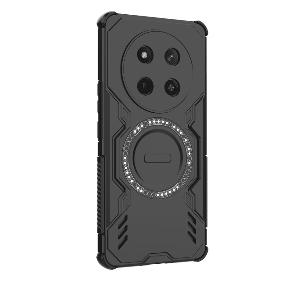 Husa pentru Honor X9c / Magic7 Lite, SKYDDAR INOVATION, ArmorMag, Magsafe, set cu sticker, Negru