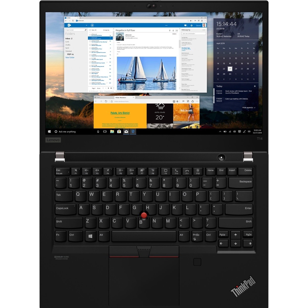 Laptop Lenovo ThinkPad T14 G1 (Intel), 14" FHD IPS, Intel Core i5-10310U 4-core, 16 GB DDR4, 512 GB SSD m2 PCIe, Intel UHD Graphics, Windows 10 Pro, 1.55kg Black