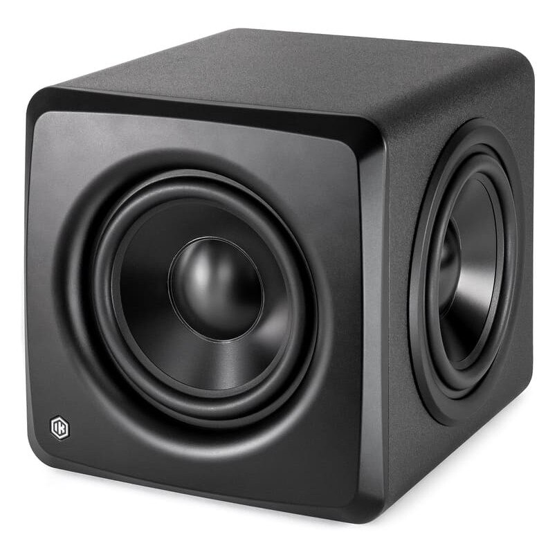 Subwoofer activ IK Multimedia iLoud, compact, 200W, negru, 24.4x25x28.3cm