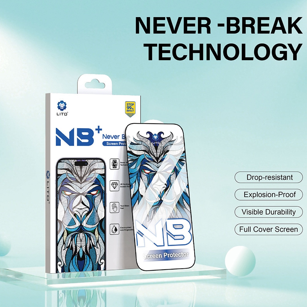 Folie pentru iPhone 17 Pro, NB Screen Protector, V61, Sticla securizata, Black