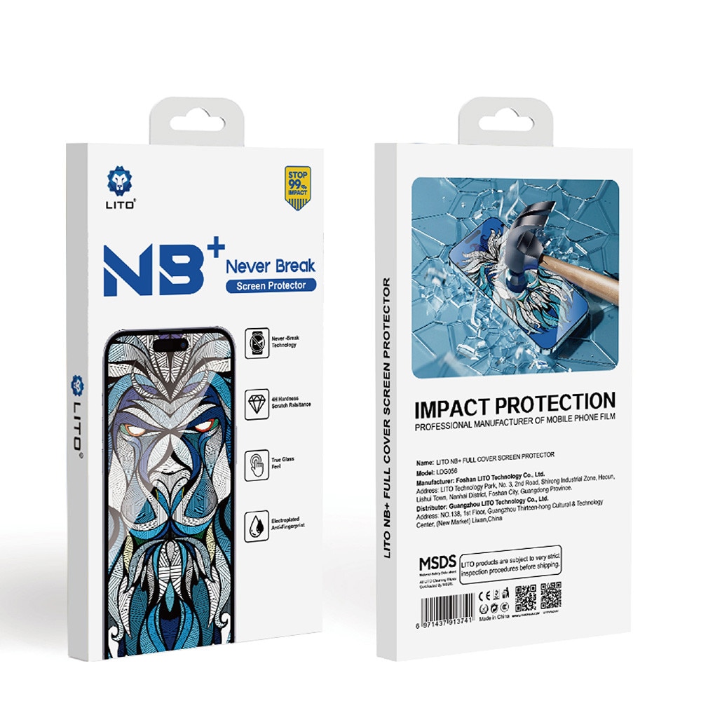 Folie pentru iPhone 17 Pro, NB Screen Protector, V61, Sticla securizata, Black