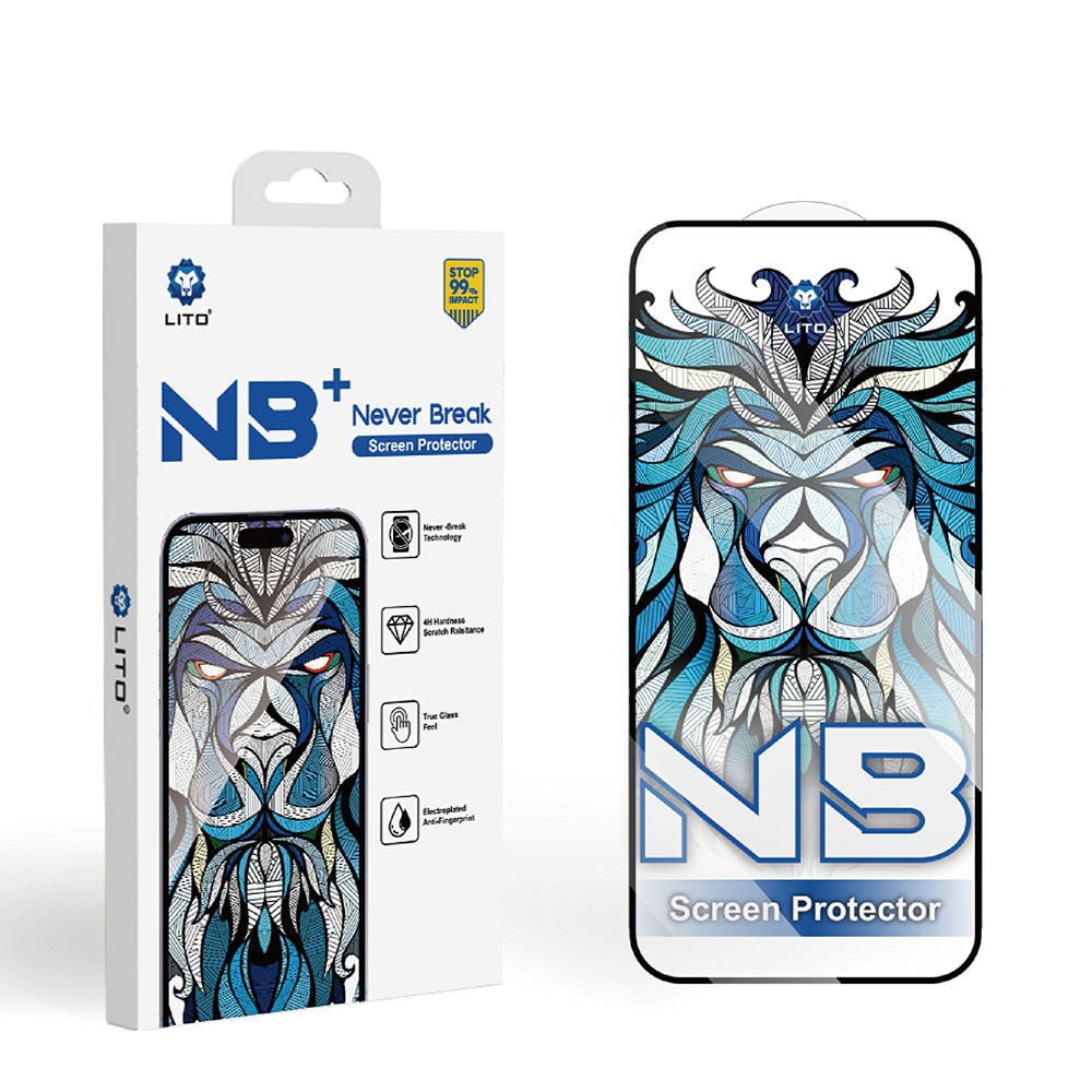 Folie pentru iPhone 17 Pro, NB Screen Protector, V61, Sticla securizata, Black