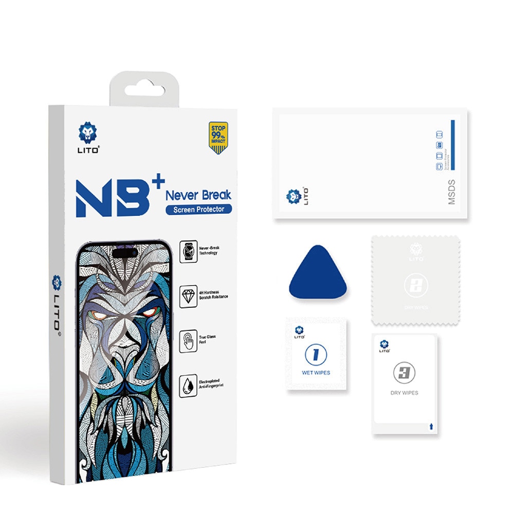 Folie pentru iPhone 17 Pro, NB Screen Protector, V61, Sticla securizata, Black