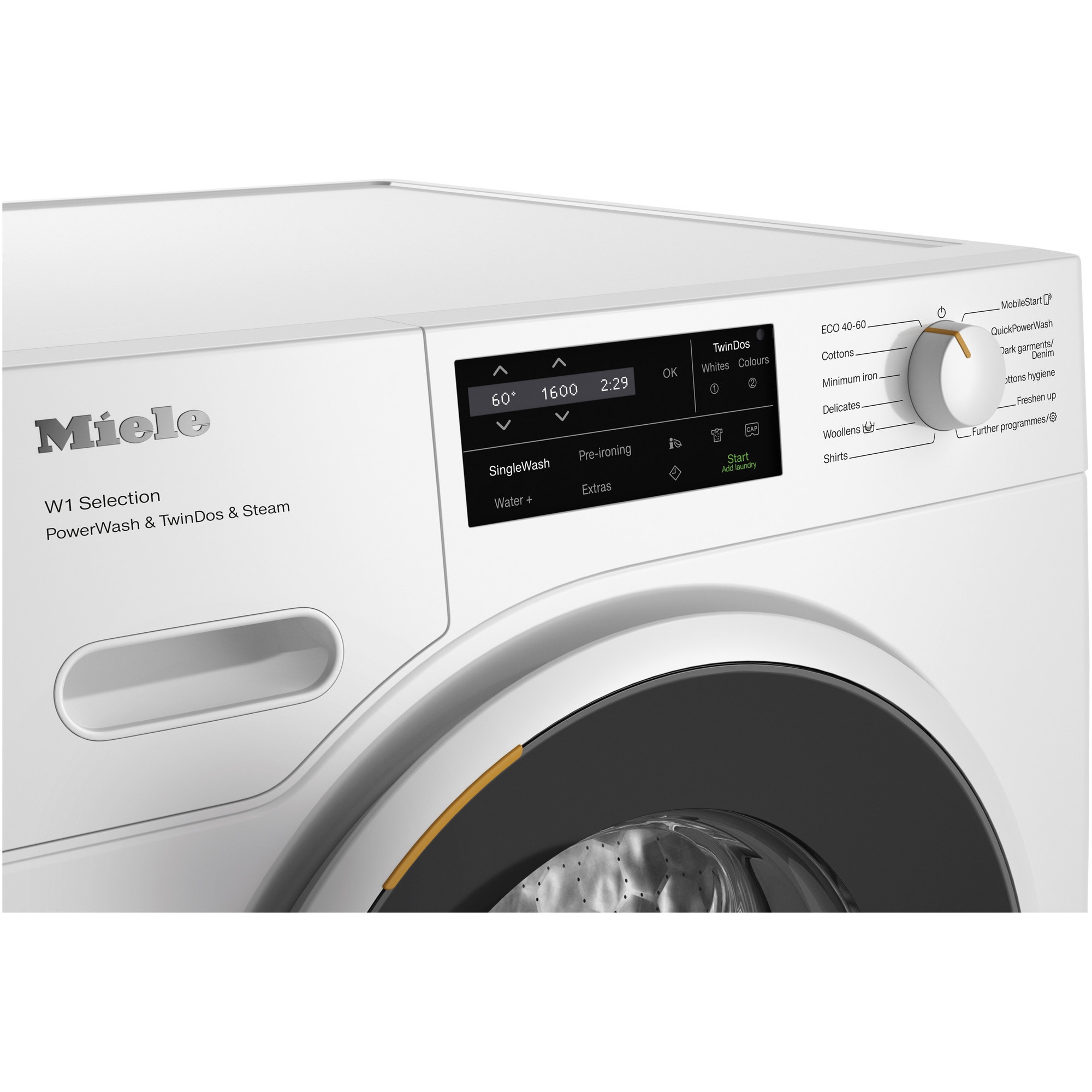 RESIGILAT: Masina de spalat rufe Miele WSI 883 WCS, 9 kg, 1600 rpm, WiFI Conn@ct, TwinDos, PowerWash, CapDosing, Clasa A, Alb