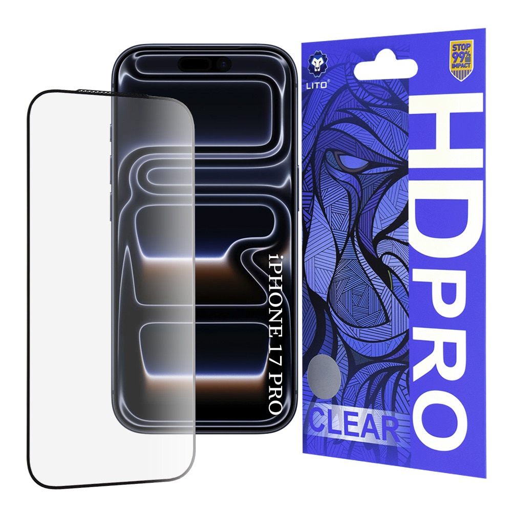 Folie pentru iPhone 17 Pro, HD Pro Clear, L59, Sticla, Black
