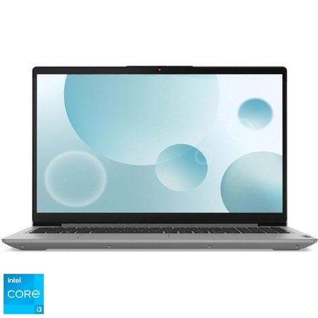 Laptop Lenovo IdeaPad 3 15IAU7 cu procesor Intel® Core™ i3-1215U pana la 4.4GHz, 15.6" Full HD, 8GB DDR4 RAM, 512GB SSD, Intel® UHD Graphics, No OS, Arctic Grey