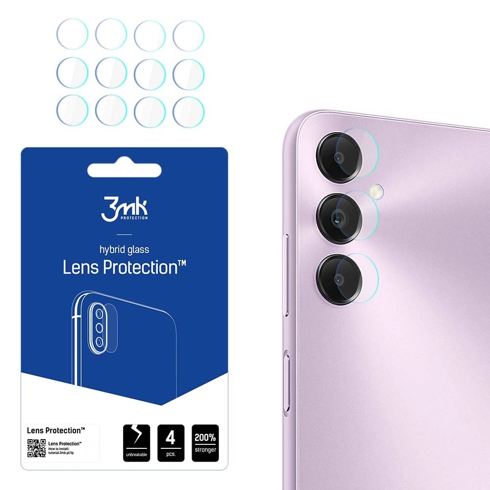 Folie pentru Samsung Galaxy A05s set 4, Lens Protection, T54, Sticla, Clear