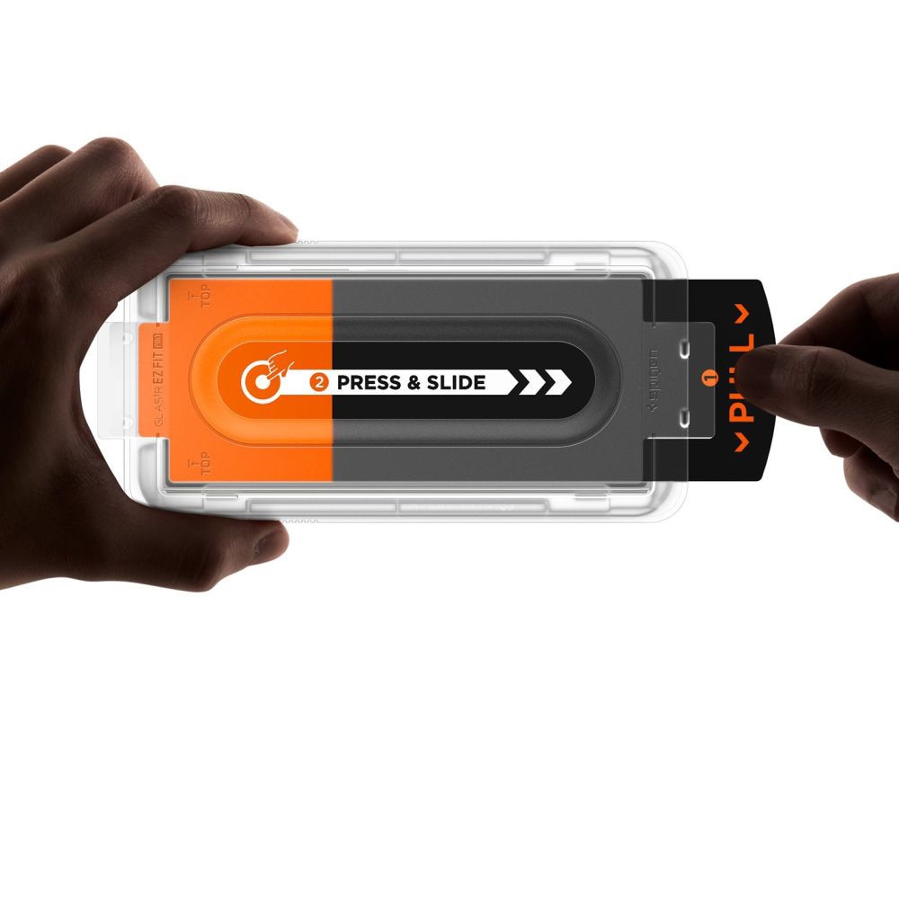 Folie de protectie Spigen compatibila cu Samsung Galaxt Z Fold7, Optik.tR Ez Fit Pro HD, cu dispozitiv montare, set 2 piese, sticla securizata, Transparent