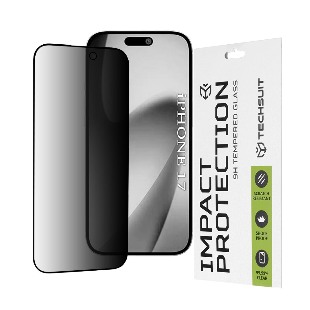 Folie pentru iPhone 17, Q32, Sticla securizata, Black